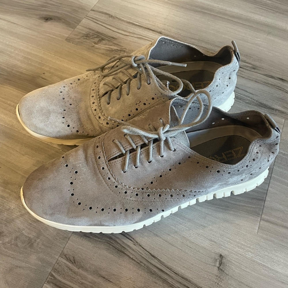 Cole Haan Zero Grand Gray Suede Shoes 6.5